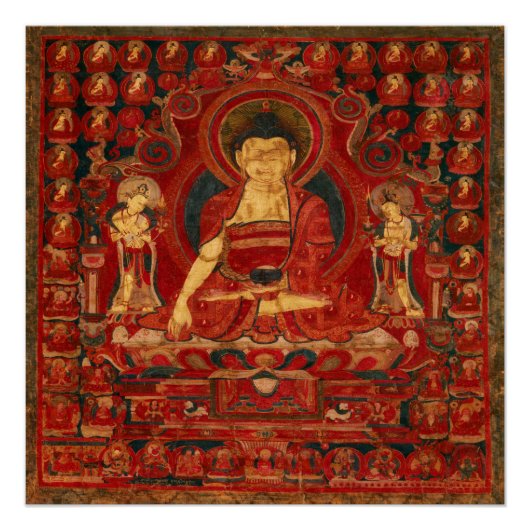 Poster Bouddha Shakyamuni comme Seigneur des Munis (Devant)