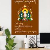 Poster Bouddha Teachings Four Noble Truth (Bureau à domicile)