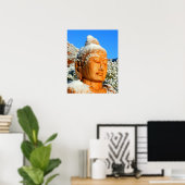 Poster Bouddha tête dans la neige (Bureau à domicile)