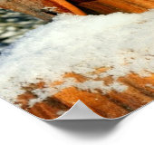 Poster Bouddha tête dans la neige (Coin)