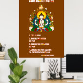 Poster Bouddhisme 4 Noble Truth Bouddha Teachings (Bureau à domicile)