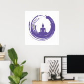 Poster Bouddhisme Ensō Budha Spiritualité zen (Bureau à domicile)