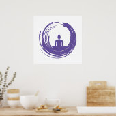 Poster Bouddhisme Ensō Budha Spiritualité zen (Cuisine)