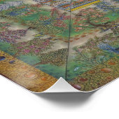 Poster Bouddhisme tibétain Bouddha de médecine bleue (Coin)