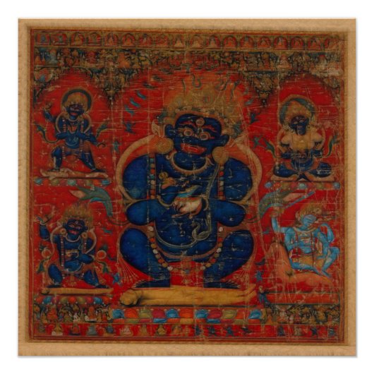 Poster Bouddhisme tibétain Mahakala (Devant)