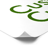 Poster Bouddhiste Floral Vert Om (Coin)