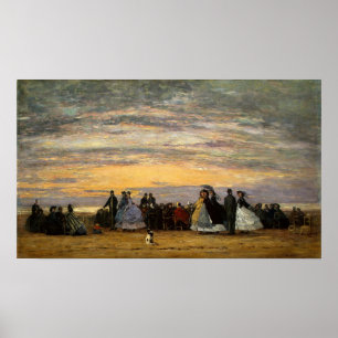Poster Boudin - Beach At Villerville 1864