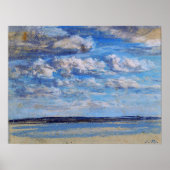 Poster Boudin - Ciel bleu Nuages blancs 1854 (Devant)