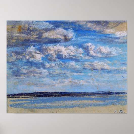 Poster Boudin - Ciel bleu Nuages blancs 1854 (Devant)