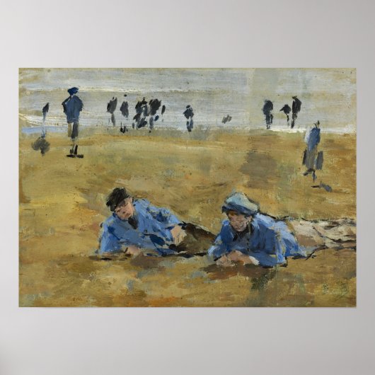 Poster Boudin - Deux Hommes Sur La Plage (Devant)