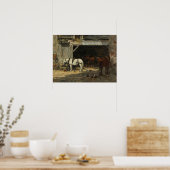 Poster Boudin - Écuries avec chevaux à louer (Cuisine)