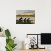 Poster Boudin - Filles À Déchets Par Rivière (Bureau à domicile)