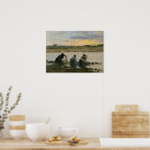 Poster Boudin - Filles À Déchets Par Rivière (Cuisine)