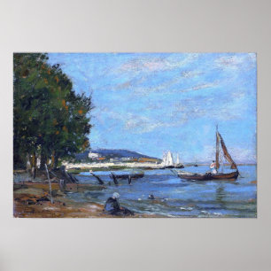 Poster Boudin - Honfleur Riverscape 1854