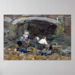 Poster Boudin - Lisseuses Près Du Pont 1885