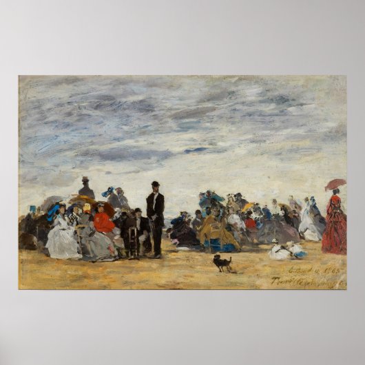 Poster Boudin - Plage À Trouville (Devant)