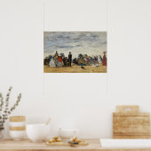 Poster Boudin - Plage À Trouville (Cuisine)