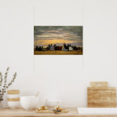 Poster Boudin - Plage À Villerville 1864 (Cuisine)