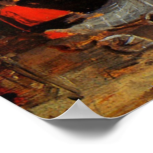 Poster Boudin - Scène Plage (Coin)