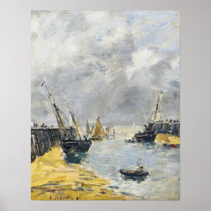 Poster Boudin - Trouville Jetties Dans Le Port 1896