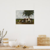 Poster Boudin - Vaches au pâturage (Cuisine)