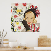 poster boudoir. bewerkbaar (Keuken)