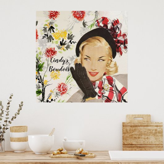 poster boudoir. bewerkbaar (Keuken)