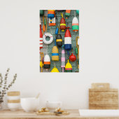 Poster Bouées à Blue Rocks Nouvelle-Écosse (Cuisine)