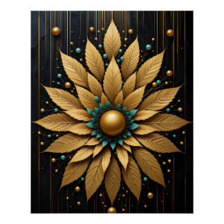 Poster Bouffée de feuille d'or