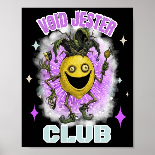 Poster Bouffon du Vide Ami Citron Sombre (Devant)