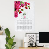 Poster Bougainvillea Carte de siège Mariage de l'île grec (Bureau à domicile)