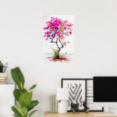 Poster Bougainvillier rose (Bureau à domicile)