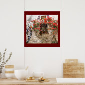 Poster Bougainvilliers à la fenêtre (Cuisine)