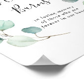 Poster Bougie allumée à l'eucalyptus vert d'été (Coin)