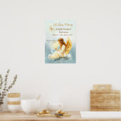 Poster Bougie Ange en Mémoire Aimante – Nom Personnalisé (Cuisine)