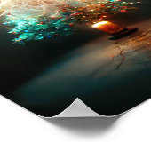 Poster Bougie Arbre de Noël (Coin)