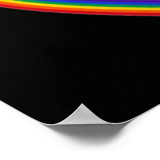 Poster Bougie D'Affiche Dans Un Arc En Ciel (Coin)