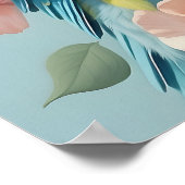 Poster Bougie De Bébé Jaune Et Bleu Cute Boudin (Coin)