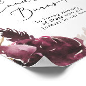 Poster Bougie de Pampas Boho Brûle Signe de Mariage Mémor (Coin)