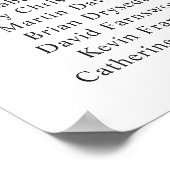 Poster Bougie de signature des noms des camarades de clas (Coin)