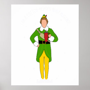 Poster bougie Elf Noël