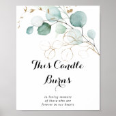 Poster Bougie en Or d'Eucalyptus Rustique Cette Bougie Br (Devant)