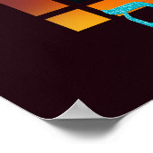 Poster Bougie en verre tendu Shabbat Shalom Hébreu (Coin)