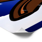 Poster Bougie Kwanzaa Kinara avec neige et salut (Coin)