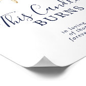Poster Bougie Naútico Moderne Brûle Signe de Mariage Mémo (Coin)
