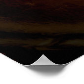 Poster Bougie rouge rustique Mystérieuse flamme à la chan (Coin)