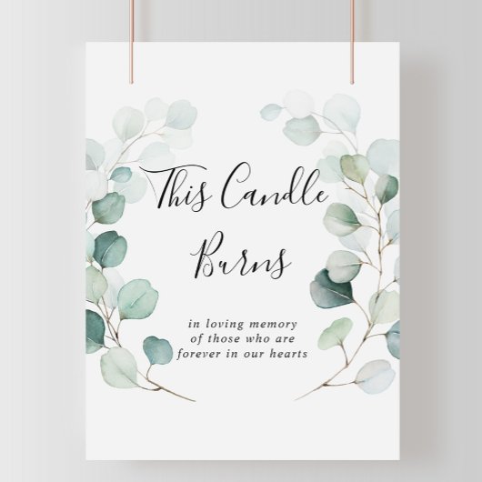 Poster Bougie Verte D'eucalyptus Cette Bougie Brûle Panne