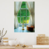 Poster Bougie - Vie morte dans une fenêtre (Cuisine)