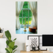 Poster Bougie - Vie morte dans une fenêtre (Bureau à domicile)