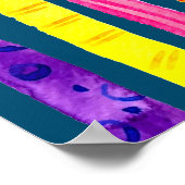 Poster Bougies d'anniversaire aquarelle (Coin)